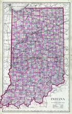 Indiana State Map, Knox County 1880